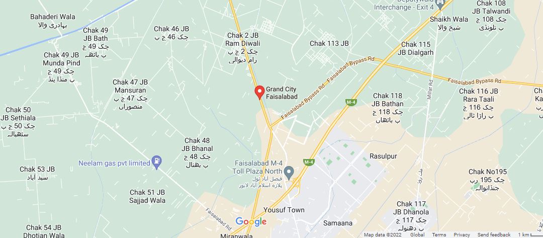 Grand City Faisalabad Payment Plan 2023 Location Map