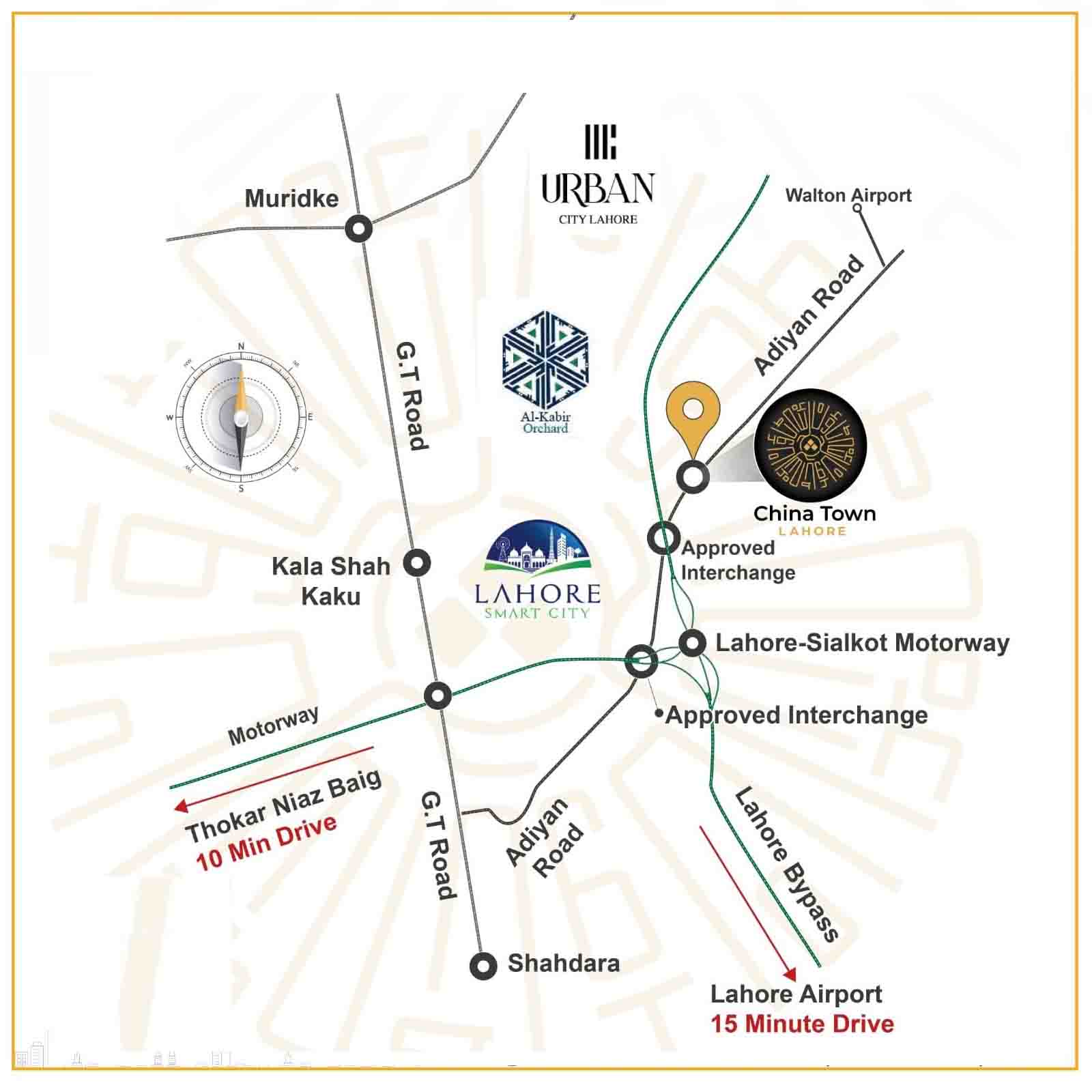 China Town Lahore Payment Plan 2024 Location Map